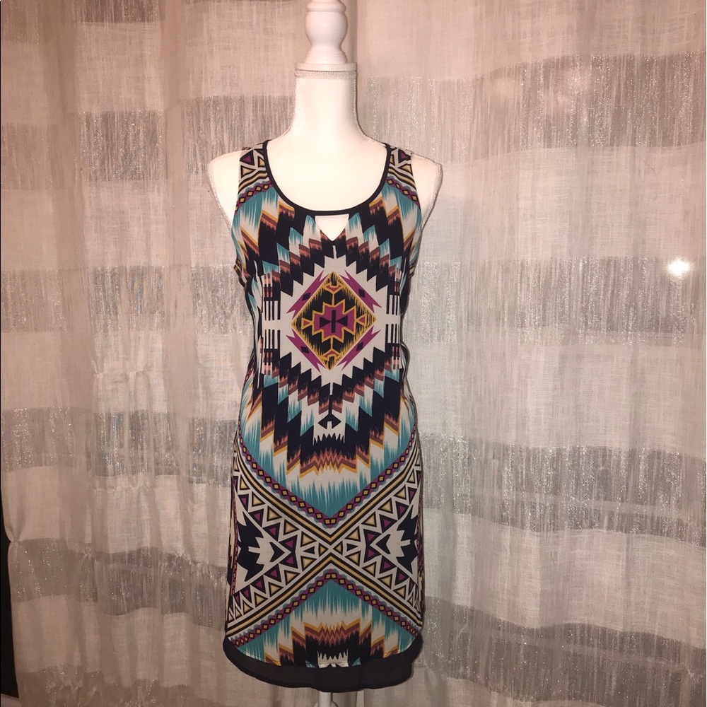 Xhilaration Aztec Sheath Dress NWOT